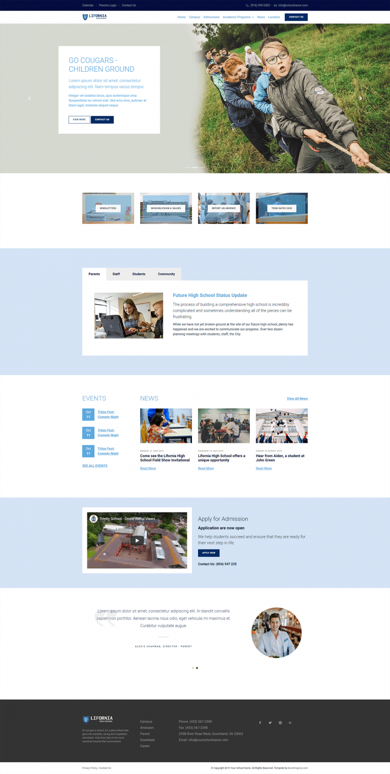 download-free-bootstrap-template-for-school-website-bootstraplily