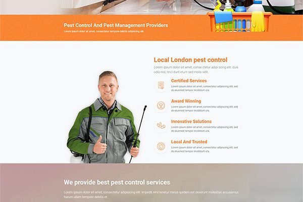 Responsive Free Website Template for Your Pest Control and Exterminators Business