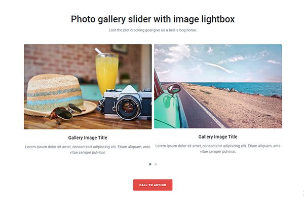 Free bootstrap photo gallery snipp with image slider