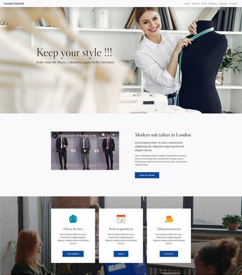 Free Tailor Website Bootstrap Template