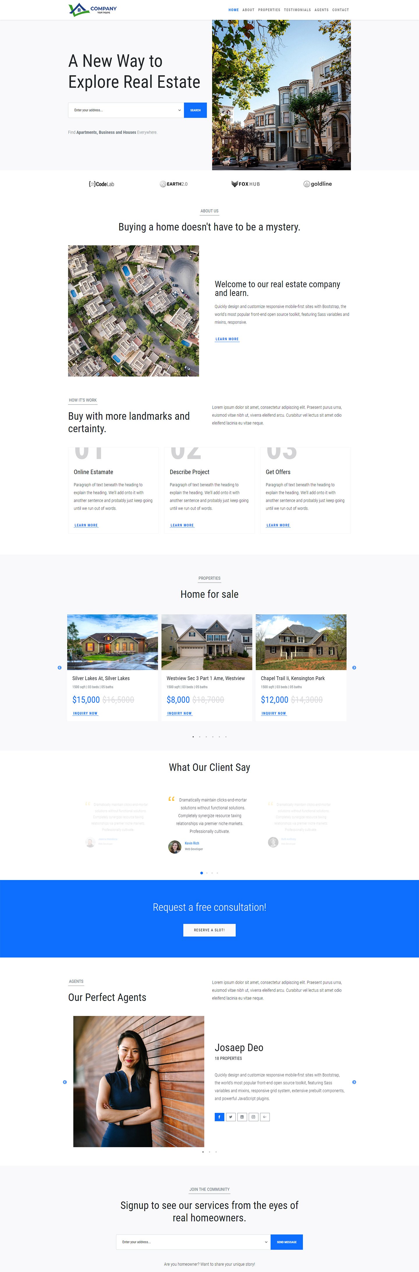 property-showcase website template