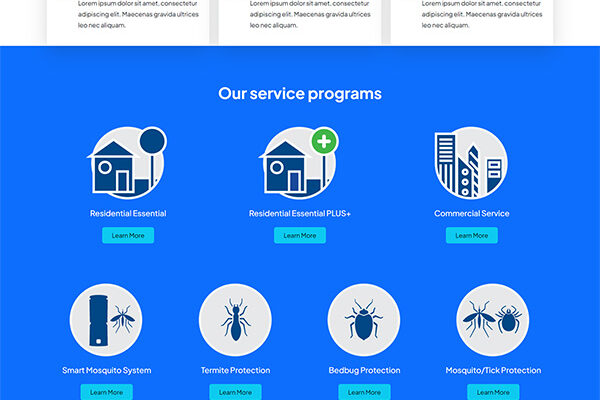 Download free pest control website template